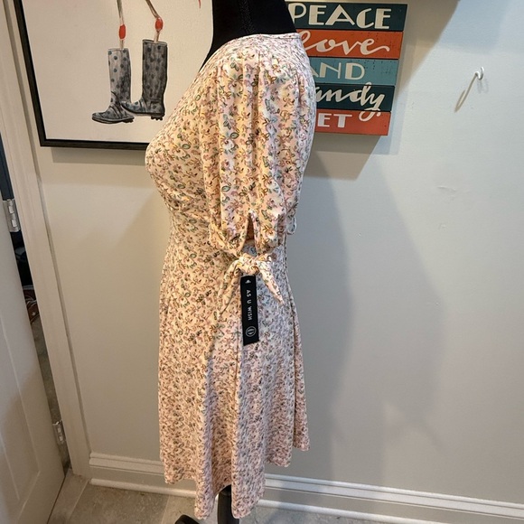 As U Wish Cream Pink Fit and Flare Mini Dress - Picture 6 of 7